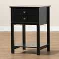 thumbnail image 3 of Baxton Studio Willow Modern Transitional Black Finished 2-Drawer Wood Nightstand, 3 of 9