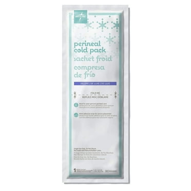 Medline Premium Perineal Cold Packs for Postpartum Care with Adhesive Strip (24 Count) Each Absorbent Pad is 4.5" x 14.25"