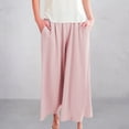thumbnail image 2 of yunLXC Clearance Women's Pants Skirt Pants Women's Summer 2025 Waist Slimming A Line Skirt Casual Small And Fashionable Wide Leg Pants plus size work pants for women Pink M, 2 of 7