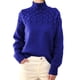 thumbnail image 5 of Suéter casual de mujer de moda europea y americana, jersey de punto suelto de manga larga torcida con cuello de tortuga, ropa de mujer de otoño e invierno, 5 of 5