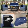 thumbnail image 6 of Topchances 6Pcs Patio Cushion Covers, Stretch Outdoor Water Resistant Sofa Cushion Cover Replacement for Patio Furniture Protector (Navy Blue), 6 of 9