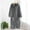 Dark Gray, variant on Women's Long Bathrobe Soft Warm Long Sleeve Button down Housecoat Fuzzy Fleece Bath Hooded Robes with Pockets New Bath Robe Plus Size Beige L
