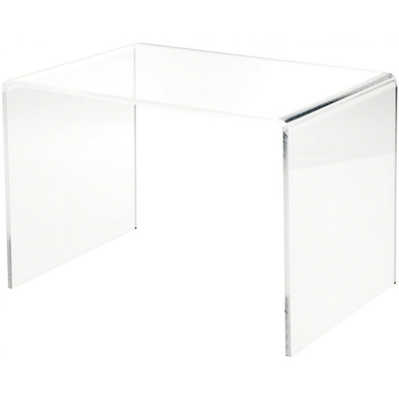 Plymor Clear Acrylic Rectangular Display Riser, 8" H x 12" W x 8" D (1/4" thick) (2 Pack)