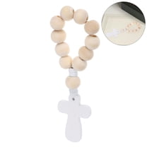 LOLIPPYY 10 Sets Finger Baptism Rosaries Assorted Color With Mesh Storage Bag For Baptism First