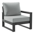 thumbnail image 4 of WestinTrends Montara Outdoor HDPE All-Weather Modern Patio Loveseat with Waterproof Cushions, Gray/Light Gray, 4 of 15