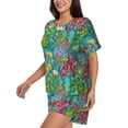 thumbnail image 3 of Womens Pajama Sets With Pocket, Turtles Lounge Sets Short Sleeve Sleepwear PJ Sets for Women, 3 of 6