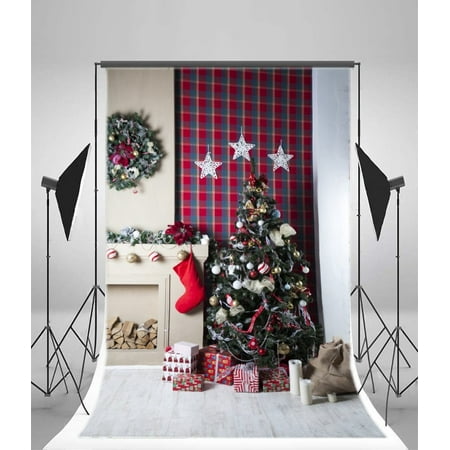 HelloDecor Polyster 5x7ft Backdrop Christmas Interior Decoration Photography Background Festival Party Xmas Tree Gift Box Wreath HelloDecor Polyster 5x7ft Backdrop Christmas Interior Decoration Photography Background Festival Party Xmas Tree Gift Box Wreath