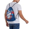 thumbnail image 6 of Happy Labor Day Drawstring Backpack Sackpack String Bag Cinch Waterproof Bags for Gym Sports Yoga Travel Beach Swimming shopping, 6 of 7