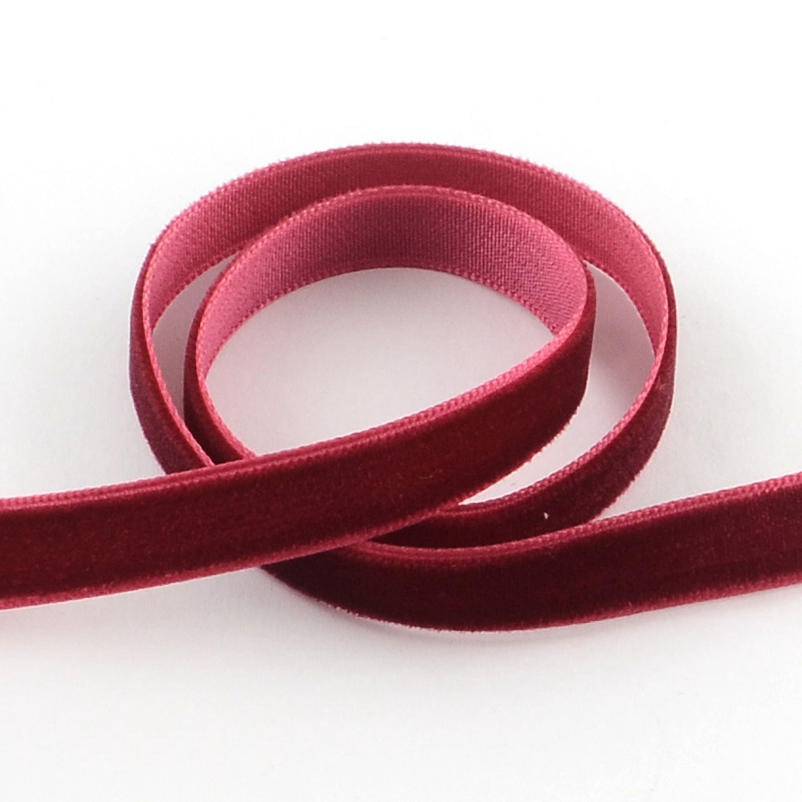 1Roll 1/2 inch Single Face Velvet Ribbon Dark Red 1/2 inch(12.7mm) 100yards/roll(91.44m/roll)