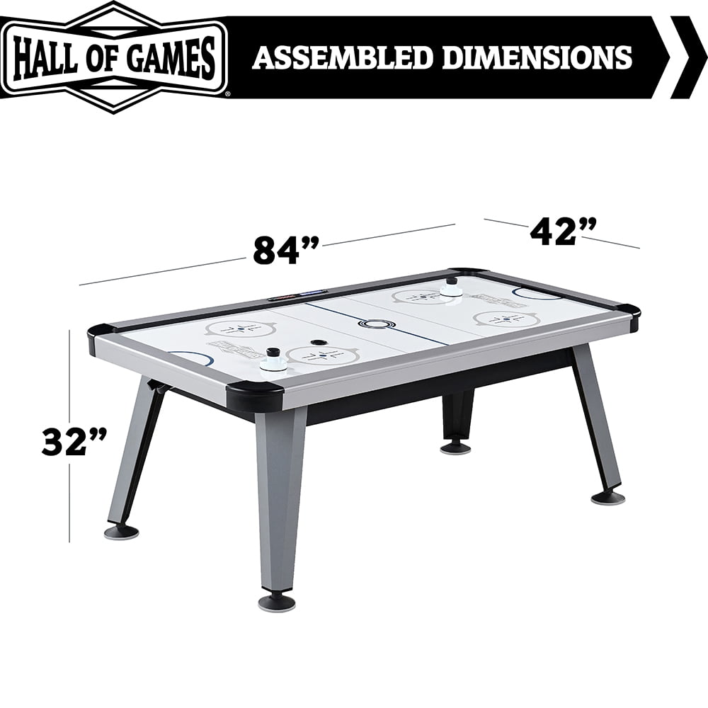 7 ft. Arctic Rush Air Hockey Table with Pusher and Puck Set by Hall of Games