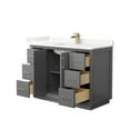 thumbnail image 7 of Wyndham Collection Wcf414148s-Qtz-Unsmxx Strada 48" Free Standing Single Basin Vanity Set, 7 of 7