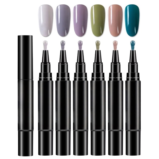 Pequeño y portátil, ideal para viajes, práctico y con secado rápido, con seis colores, 5 ml x 6 unidades.