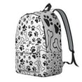 thumbnail image 2 of Pet Paw Print and Bone Backpack for School,Cute School Bag,Schoolbag with Adjustable Shoulder Straps & Padded Back,15.7"x11.8"x5.5", 2 of 5
