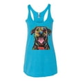 thumbnail image 3 of My Favorite Breed is The One In Need | Colorful Labrador Dog | Dean Russo Art Animal Lover Tri-Blend Racerback Sleeveless Top, Vintage Turquoise, L, 3 of 5