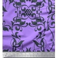 thumbnail image 1 of Soimoi Moss Georgette Fabric Leaves & Filigree Damask Decor Fabric Printed Yard 42 Inch Wide, 1 of 3