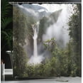 thumbnail image 4 of Ambesonne Nature Shower Curtain, San Rafael Waterfalls, 69"Wx84"L, Green Grey, 4 of 5