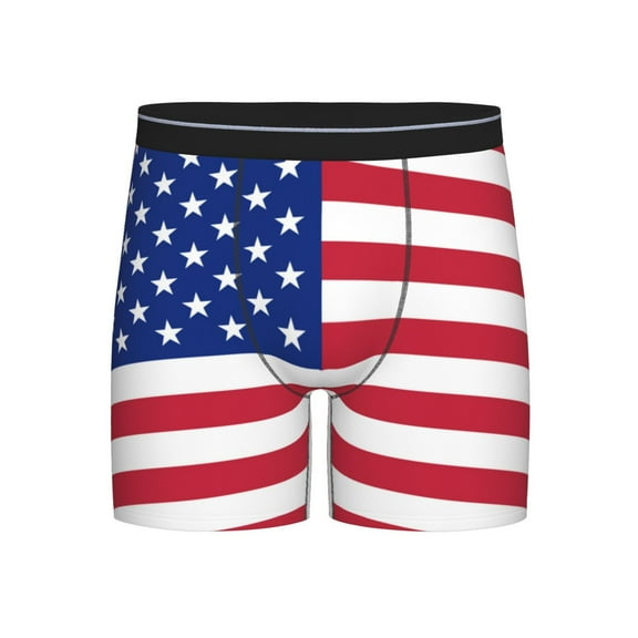 Men Love America Boxer Briefs Moisture Wicking Funny Boxer Shorts