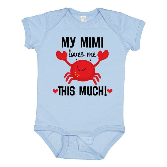 Inktastic Mimi Loves Me Grandson Boys or Girls Baby Bodysuit