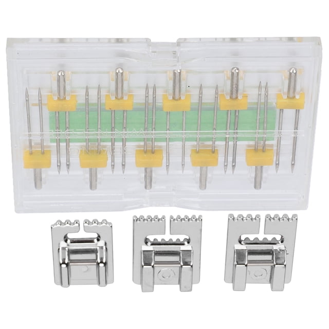 Agujas gemelas, prensatelas para agujas gemelas, herramientas para máquinas de coser domésticas, varios tamaños, agujas gemelas mixtas, diseñadas para durar