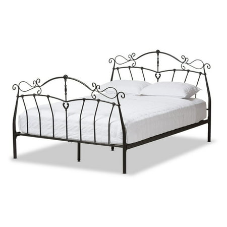 Natural Bronze Antique Flat - Baxton Studio Selena Antique Bronze Metal Queen Platform Bed