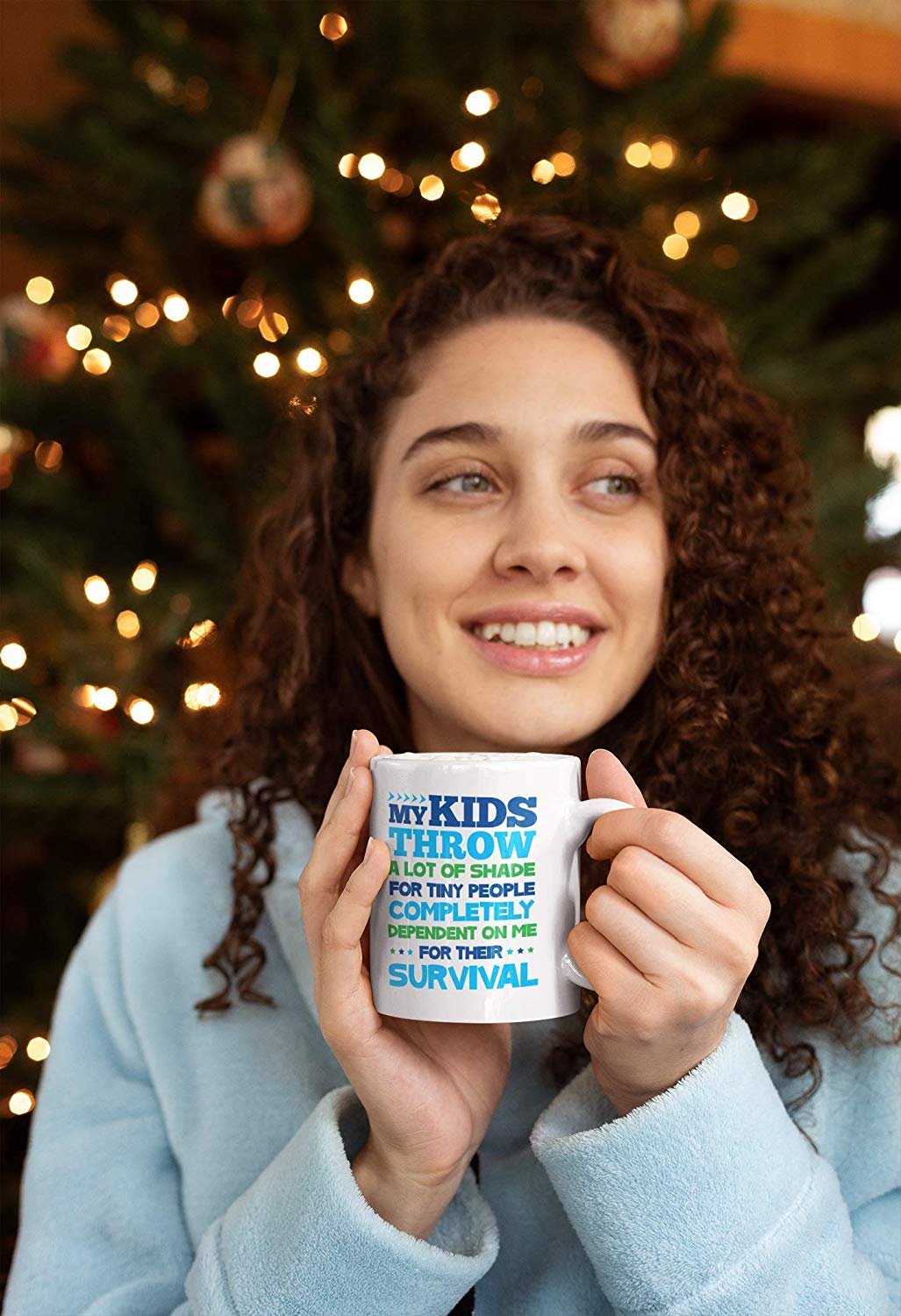 My Kids Throw A Lot Of Shade. Funny Coffee & Tea Mug For Mom, Dad, Mother, Father, Mama, Papa, Step Mom, Step Dad, Auntie, Uncle, Brother, Sister, Women And Men (11oz) - image 2 of 4