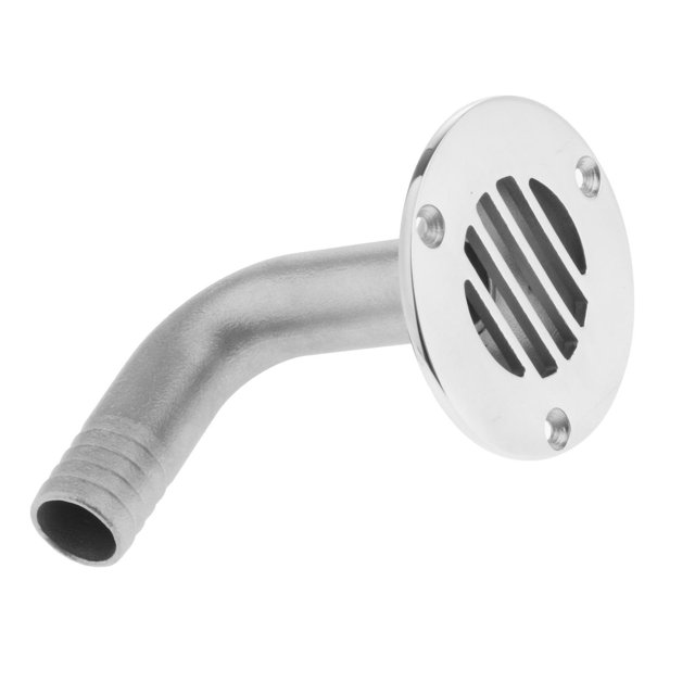 sweethay Drenaje de piso de cubierta de acero inoxidable Accesorios de plomería de barco de 90 grados 3/4 '' Bombillas para automóviles