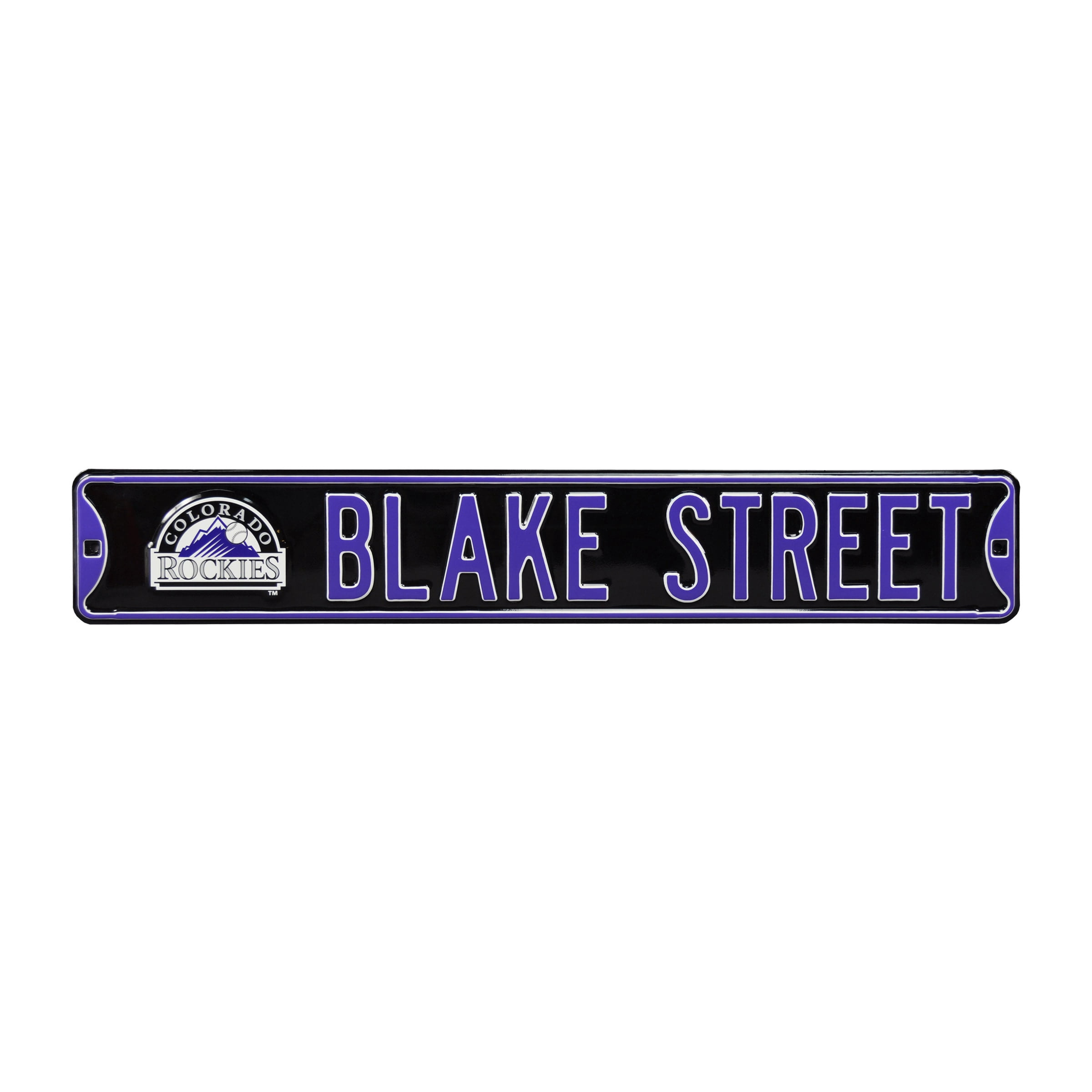 Colorado Rockies 6" x 36" Blake Street Steel Ave Sign Wall Art - Black -  Walmart.com