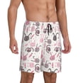 thumbnail image 2 of Wukai Rabbit And Carrot Men’s Short Pajama Pants With Pockets Soft Sleep Pj Shorts for Men-X-Large, 2 of 6