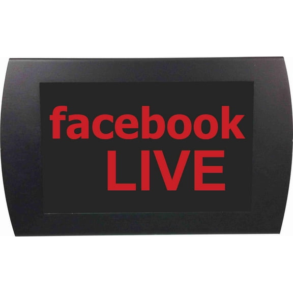 AMERICAN RECORDER - "FACEBOOK LIVE" LED Lighted Sign