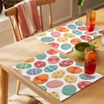thumbnail image 4 of Happy Easter Placemats Set of 6, Watercolor Red Blue Yellow Pink Stripes Bowknot Floral Eggs Non-Slip Place Mats Washable Table Mats for Kitchen Dining Table Decorations Indoor/Outdoor, 4 of 9