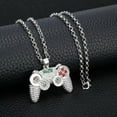 thumbnail image 3 of HOOUN Unisex Retro Crystal&nbsp;Necklace Video Game Controller Console Men Women 0541-Gold, 3 of 5