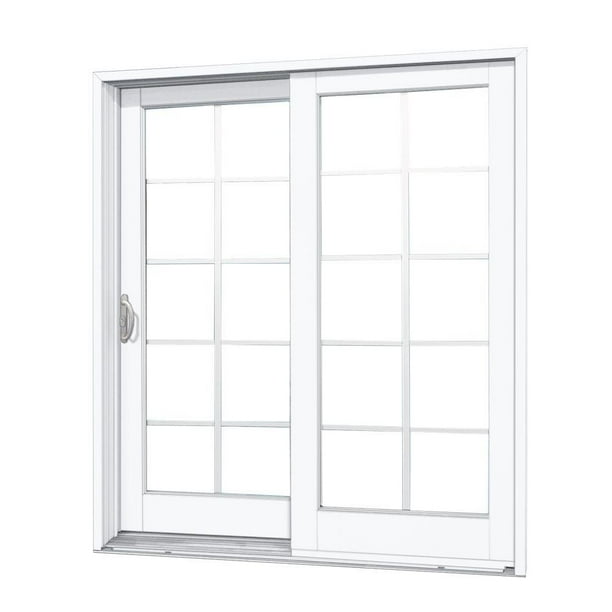 60 In X 80 Smooth White Left Hand Composite Sliding Patio Door With 10 Lite Gbg Com Hand Composite Sliding Patio Door, 74 X 80 Sliding Patio Door