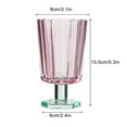 thumbnail image 2 of Novelty Vintage Petal Ripple Water Glass Wide Ribbed Design Crystal Glass Highball Wine Glass For Parties Bars And Home Use, 2 of 3