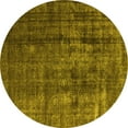 thumbnail image 1 of Ahgly Company Machine Washable Indoor Round Oriental Yellow Industrial Area Rugs, 3' Round, 1 of 4