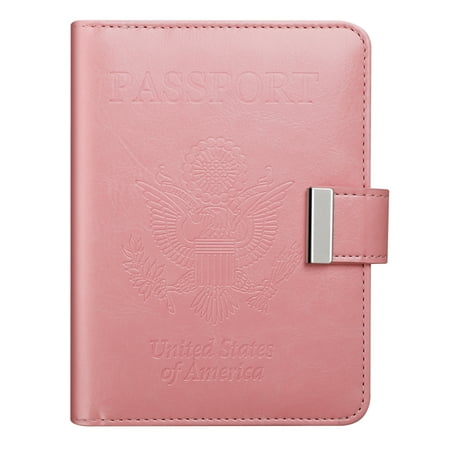Leather International Document Passport Case (Vivefox RFID Leather Passport Holder Cover - Travel Passport Wallet Document Organizer Id Card)