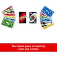 thumbnail image 3 of UNO Playing Card Game and Adults, Classic Family Party Card Game, Strategy Matching Game for 2–10 Players, 3 of 6