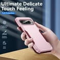 thumbnail image 5 of KOMI Designed for Google Pixel 9 Pro, Military Grade Drop-Proof Shockproof Anti-Scratch Case,Slim Fit Strong and Durable Phone Protection Cover for Google Pixel 9 Pro, Pink+Rose, 5 of 5