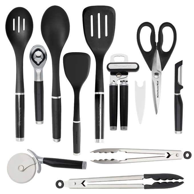 KitchenAid Universal Tool and Gadget Set, 16 Piece, Black
