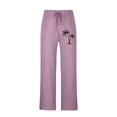 thumbnail image 4 of ibuvkizy Sweatpants for Men Casual Pants Men Fashion Print Casual Elastic Waist with Pocket Trousers Sport Pants Purple,XXL, 4 of 4