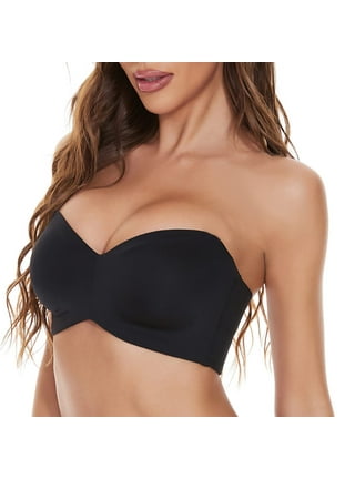  Womens Strapless Bra Unlined Underwire Minimizer Plus Size  Support For Big Busted Cameo Heather 38DD