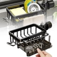 thumbnail image 2 of Hot Sale!Kitchen Sink Faucet Organizer, Dish Sponge Holder Over Faucet Kitchen Sink Caddy Organizer, Multifunction Organizer Rack For 0.7-1.1inch Round Water Pipe, 2 of 8
