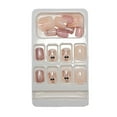 thumbnail image 5 of Uñas postizas con brillantina, puntas de uñas fáciles de usar, 5 of 5