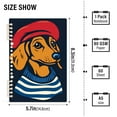 thumbnail image 2 of FORMRS 1-Subject Spiral Notebook 8" x 5" College Ruled 60 Refillable Sheet A5 Hard Cover, 2 Pack, Blue Dog Artist, 2 of 7