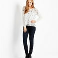 thumbnail image 3 of Aeropostale Womens Sheer Birds Graphic T-Shirt, Off-White, Juniors, Small, 3 of 3