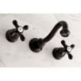 thumbnail image 3 of Kingston Brass KS3122AX Vintage 2-Handle Wall Mount Bathroom Faucet, Polished Brass, 3 of 7