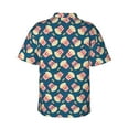 thumbnail image 4 of Xecao Popcorn With Glasses print Hawaiian shirt - a stylish short-sleeve button-down for men, perfect for casual beach and tropical outings., 4 of 9