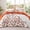 Orange, variant on Exclusivo Mezcla Floral Queen Comforter Set, 3 Pieces Queen Size Lightweight Bedding Comforters, Orange Botanical Flowers Pattern