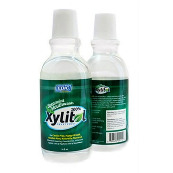 Epic Dental Spearmint Mouthwash - Xylitol Sweetened - 16 oz