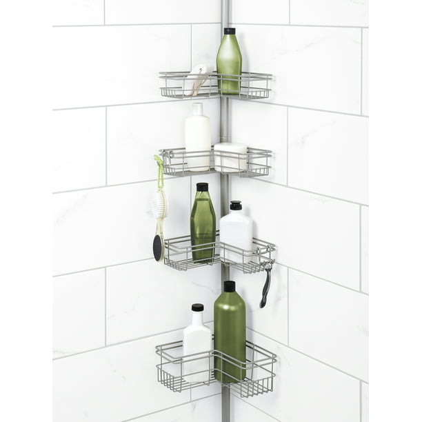 Zenna Home Tension Pole Shower Caddy, Best Floor To Ceiling Shower Caddy Philippines