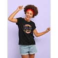 thumbnail image 2 of Retro Slogan Live Life Love Shaped T-Shirt Women -Image by Shutterstock, Female Small, 2 of 4